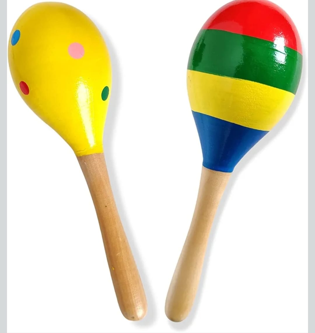 Wooden egg shaker rattle