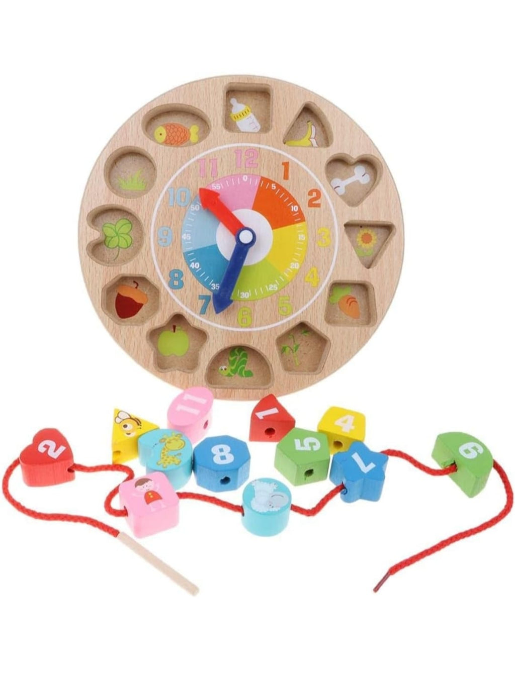Wooden Clock and Beading
